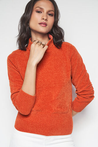 Winter Chills Sweater, Orange, image 1